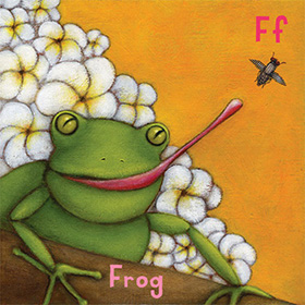 Animal alphabet book frog - click here for a larger image