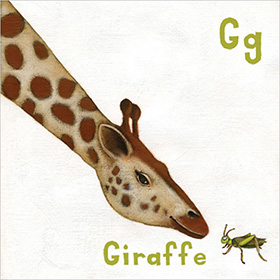 Animal alphabet book giraffe - click here for a larger image